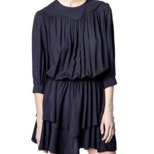 ZADIG & VOLTAIRE Navy Blue Rooka Dress Size S